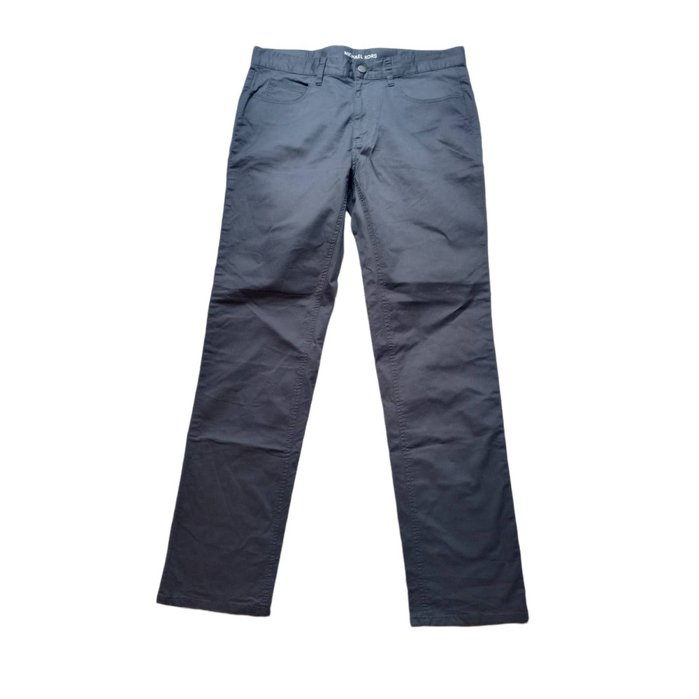 Michael Kors Classic Fit Men Pant Soft Stretch Dark Gray Size 34 Inseam 33